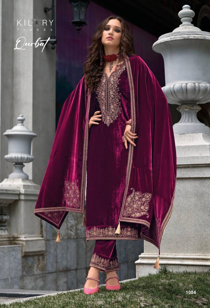 Qurbat By Kilory Winter Wear Designer Velvet Salwar Kameez Wholesale Price In Surat
